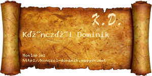 Könczöl Dominik névjegykártya